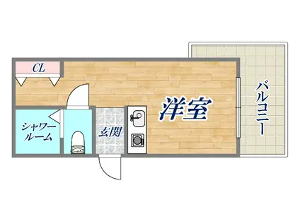 ロワイヤル北野(ワンルーム/3階)の間取り写真
