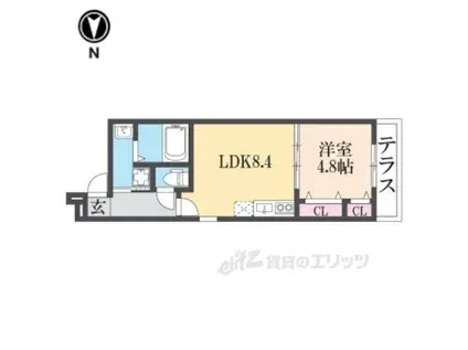 フジパレス弥刀駅北Ⅰ番館(1LDK/1階)の間取り写真