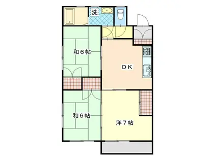 コーポリベイナ(3DK/2階)の間取り写真