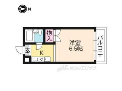 メイプル渡辺1(1K/4階)の間取り写真