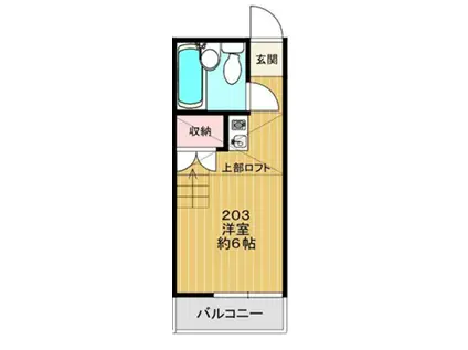 ドミトリー野寺(ワンルーム/2階)の間取り写真