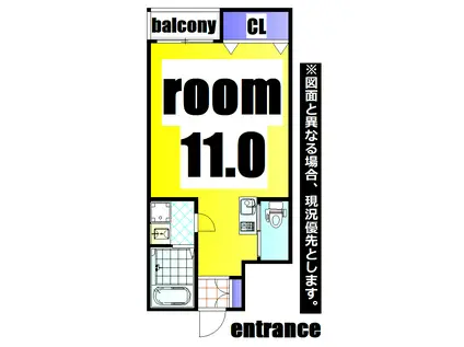 ライブリーアベニュー(1K/3階)の間取り写真