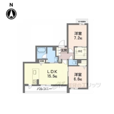 シャーメゾンアイメール(2LDK/3階)の間取り写真