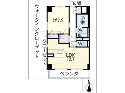 グランパノーブII(1LDK/6階)の間取り写真