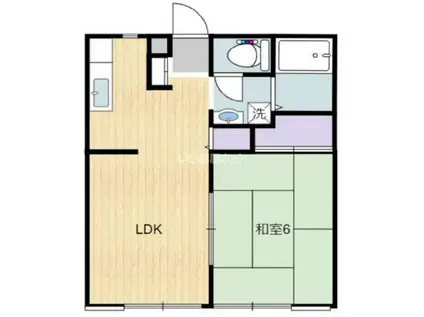 藤ハイツ(1LDK/1階)の間取り写真