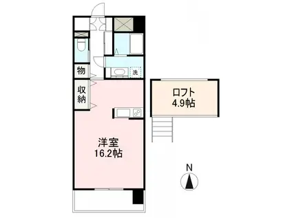 RICHEL(1K/6階)の間取り写真