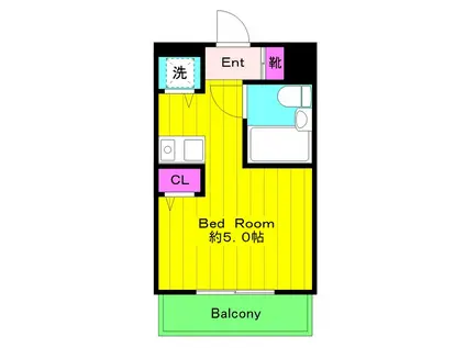 PAVILION・JS(1K/1階)の間取り写真