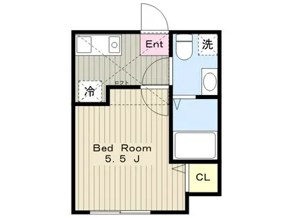 マイスペース古淵(1K/2階)の間取り写真