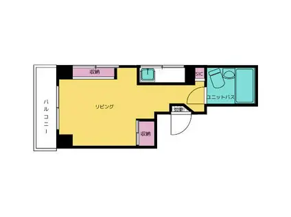 ジュネパレス花川戸II(1K/4階)の間取り写真