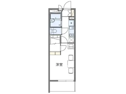 レオパレスドミールIII(1K/1階)の間取り写真