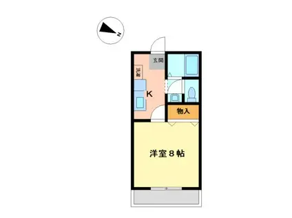 メゾクレールナカモト(1K/1階)の間取り写真
