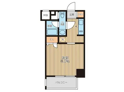 レジディア新横浜(1K/11階)の間取り写真