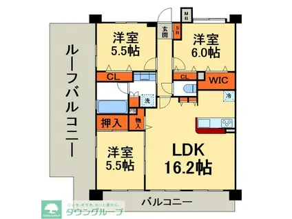 INSURANCE BLDG.VIII(3LDK/8階)の間取り写真