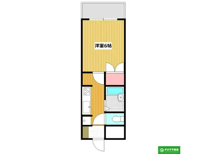 インテリジェントコーポNO1(1K/2階)の間取り写真