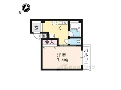 クーネルハイツ(1K/2階)の間取り写真