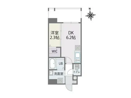 アルティザ箱崎駅前(1DK/9階)の間取り写真