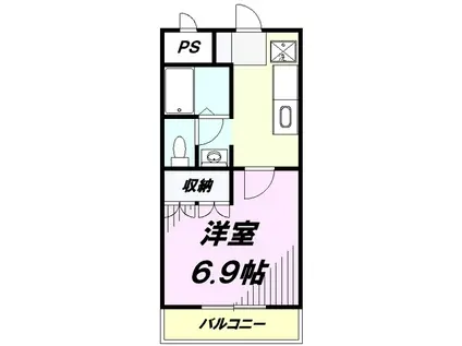 フエンテ(1K/2階)の間取り写真