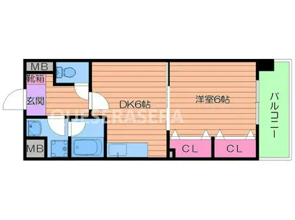 ユートピア・プラネシア(1DK/3階)の間取り写真