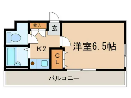 メゾンヴェール塚口(1K/1階)の間取り写真
