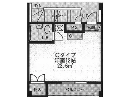ビラタカハシ(ワンルーム/3階)の間取り写真