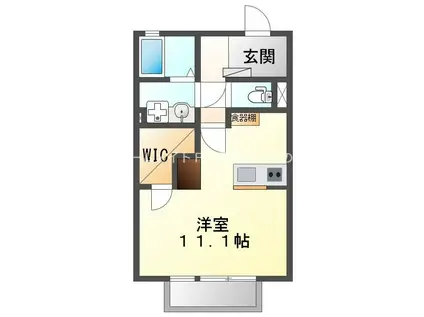 メゾンドスリーゼ(ワンルーム/2階)の間取り写真