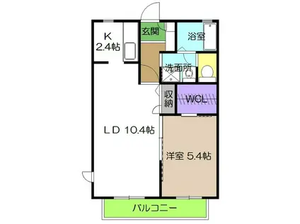 ダイヤメゾン F(1LDK/2階)の間取り写真