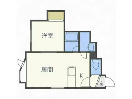 グランドガーデン(1LDK/3階)の間取り写真