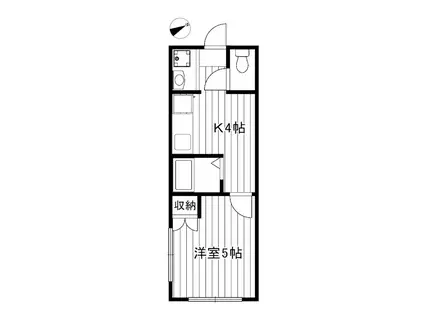 コート セイコウ(1K/2階)の間取り写真