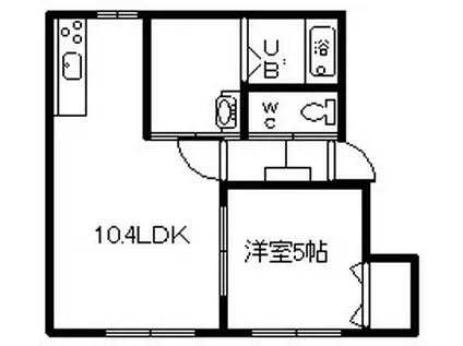 IVY アイビー(1LDK/2階)の間取り写真