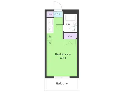 旗の台レヂデンス(ワンルーム/3階)の間取り写真