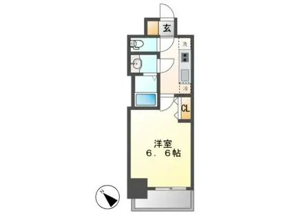 アステリ鶴舞テーセラ(1K/8階)の間取り写真