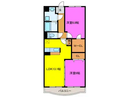 GS GARDEN(2LDK/1階)の間取り写真