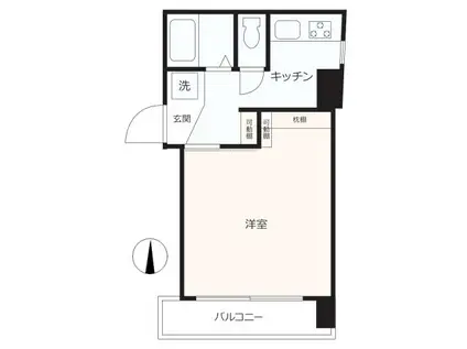 BRILLER RESIDENCE南元町(1K/5階)の間取り写真