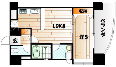 パワーズ117(1LDK/6階)の間取り写真
