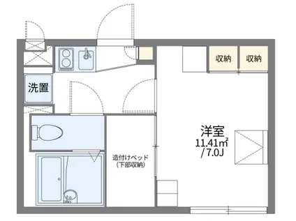 MKコーポ(1K/1階)の間取り写真