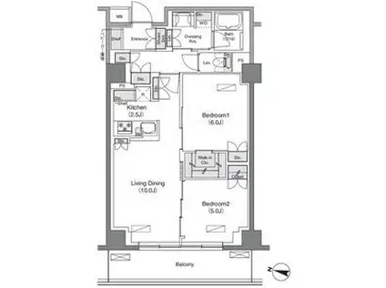 ソライエアイル練馬北町(2LDK/3階)の間取り写真