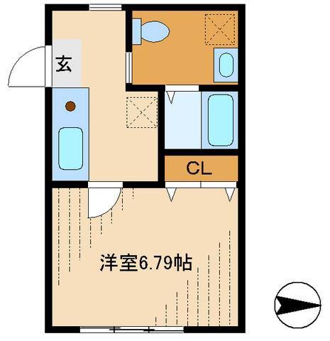YS ビル(1K/4階)の間取り写真