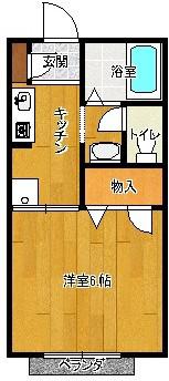 ルーチェ・スタジョーネ(1K/1階)の間取り写真