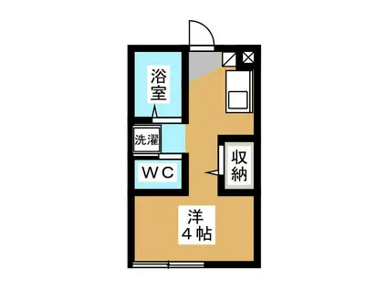 ヴィラ・フローレンス(ワンルーム/1階)の間取り写真