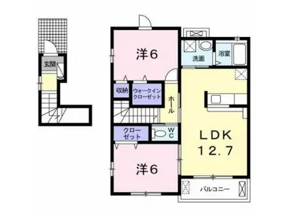 パークハウス(2LDK/2階)の間取り写真