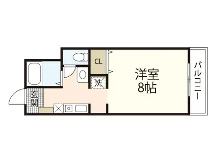 カーサ曙(1K/2階)の間取り写真