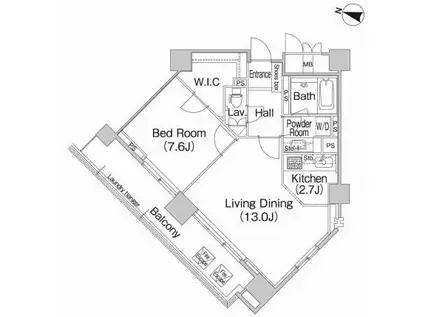 ミレニアムガーデンコート(1LDK/3階)の間取り写真