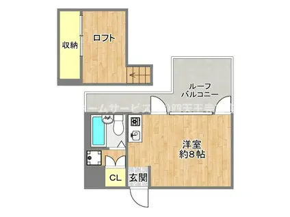 トラスティコート(1K/5階)の間取り写真