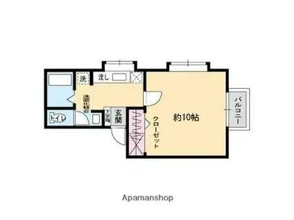 グランシャリオ(1K/1階)の間取り写真