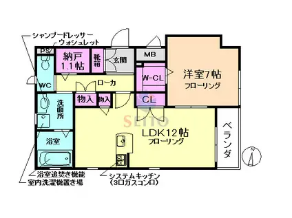 TOYONAKA HAUS(1LDK/3階)の間取り写真