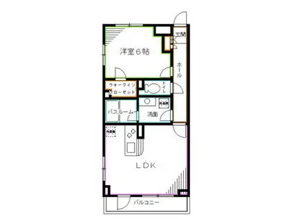 プラムガーデン関根(1LDK/3階)の間取り写真