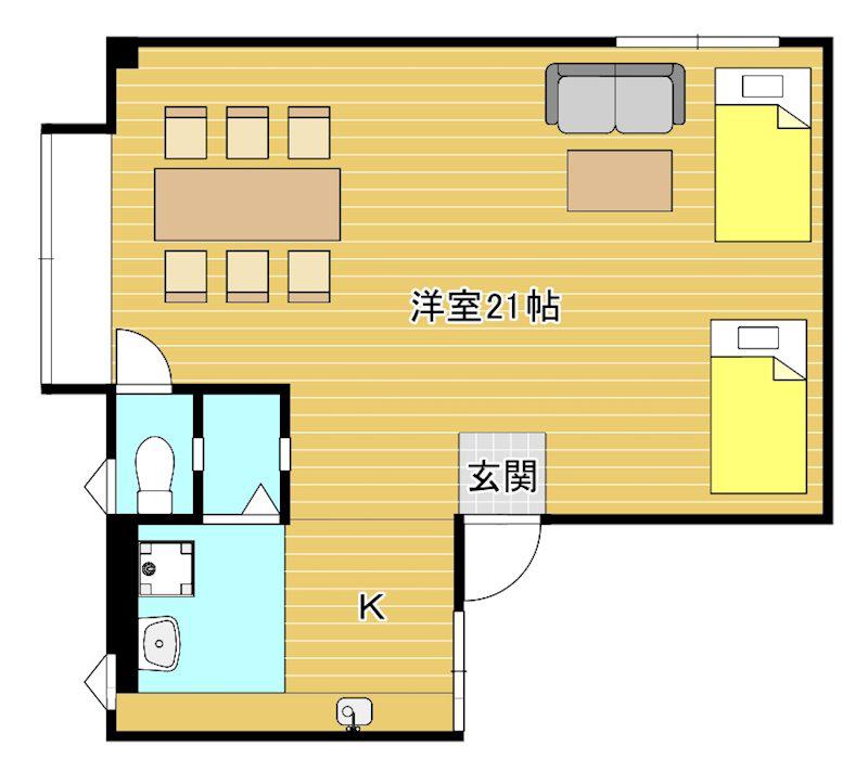 長居ホームプラザ(ワンルーム/2階)の間取り写真