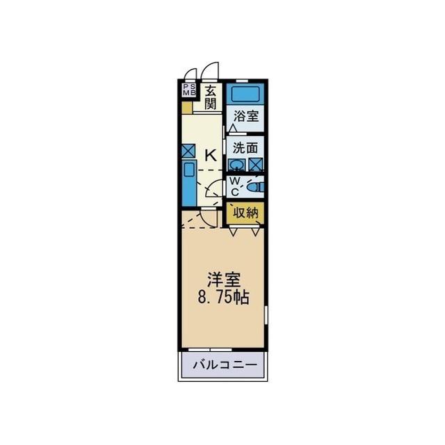 本厚木ミッドタウンIIDAII(1K/2階)の間取り写真