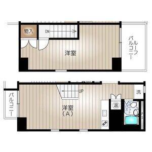 アミティエ徳川(1LDK/5階)の間取り写真