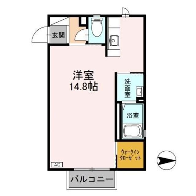 ＪＲ信越本線 北長岡駅 徒歩26分 2階建 築20年(ワンルーム/2階)の間取り写真